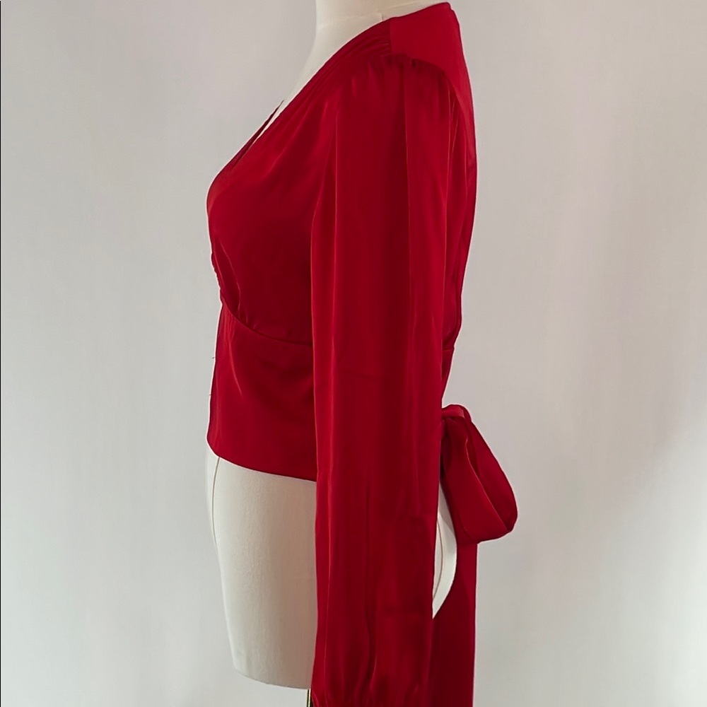 Marissa Webb x RTR Tie Waist Satin Top, 2 - Picture 13 of 15